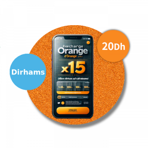 recharge orange dirhams 20 DH par Paypal